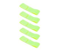 Ahgsup Lot de 5 Bandes de Course à 3 Pattes élastiques de Couleur Vive pour Enfants et Adultes, Parfait pour Les Anniversaires, Les Fêtes de Carnaval, Les Loisirs en Plein Air (Vert Fluo)