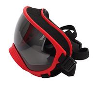 Ahgsup Lunettes pour Chiens, Protection UV Coupe-Vent Réglable pour Chiens de Grande Race, Matériau PC Durable, 1 Paire (Monture Rouge et Lunettes Noires)