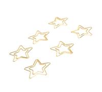 Ahgsup Mignons Trombones étoiles Antidérapants pour L'école de Bureau, Clips en Métal plaqué or, 100 Pièces Petits Clips Portables pour la Classification des Documents
