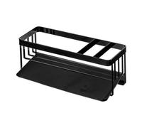 Ahgsup Organisateur D'évier de Cuisine, égouttoir Multifonctionnel pour éponge, Rebord de Fenêtre, Support Latéral D'évier avec Plateau D'égouttage pour la Maison (Noire)