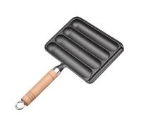 Ahgsup Poêle à Saucisses Professionnelle Efficace, Empêche les Bâtons, Anti-déversement, Poêle à Saucisses en Fonte épaisse, à Hot-dog pour la Maison, la Cuisine et L'extérieur