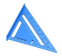 Ahgsup Règle Triangulaire pour le Travail du Bois, Outil d'angle 45°/90° | Alliage d\'aluminium, échelle claire, compact pour un transport facile, marquages double face en métrique et en pouces.