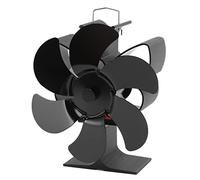 Ahgsup Ventilateur de Poêle, Ventilateur de Chaleur de Cheminée, de Brûleur à Bûches à 6 Pales, Faible Bruit, Plus Grand Volume D'air, conductivité Thermique en Alumin (S)