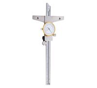 AHHQD Pied à coulisse cadran Outils vernier deux voies en acier inoxydable avec mesure de profondeur 0-150-200-300 mm .0228