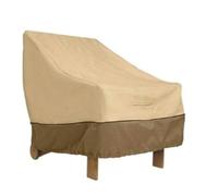 Ahhzyys 1pcs Housse Protection pour Fauteuil Exterieur Jardin, 80x 85x 91cm Housse de Chaise Empilables en Tissu Oxford 210D, Bache Fauteuil Jardin avec Corde et Boucle pour Meubles Extérieur