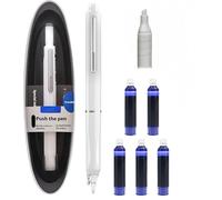 Ahhzyys Stylo-Plume Rétractable : 0,38 mm, Encre Bleue Et Noire, Corps du stylo de couleur, 5 cartouches D’encre Rechargeables Incluses, Pour Une écriture