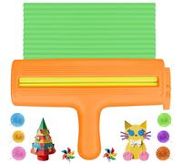AHIER Pince à sertir pour travaux manuels, outil de fabrication de forme de vague avec rouleau de 21,6 cm de large pour scrapbooking, quilling, emballage, loisirs créatifs (orange)