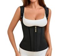 Ahigh Corset Bustier Femme Gaine Amincissante Ventre Plat, Ceinture Abdominale Minceur Waist Trainer Body Sculptant Latex Sport