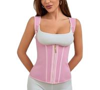 Ahigh Corset Bustier Femme Gaine Amincissante Ventre Plat, Ceinture Abdominale Minceur Waist Trainer Body Sculptant Latex Sport