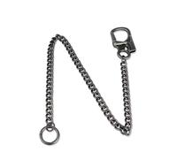 Ahiller Chaîne de Portefeuille pour Homme, Porte-clés Renforcé [Mousqueton en Alliage, Chaîne en Acier Inoxydable], Adapté aux Jeans, Portefeuilles et Sacs (Gris-YK-1P)