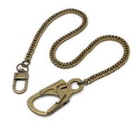 Ahiller - Chaîne de Portefeuille Renforcée pour Hommes 25" - Acier Inoxydable avec Mousqueton Alliage & Double Verrou, Accessoires Style Biker Punk (BK-Brozne)