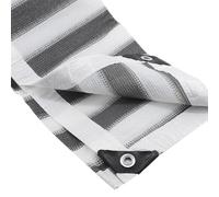 AHIOJEGX Brise Vue Balcon Filet Pare-Soleil à Rayures Grises et Blanches, for terrasse, Balcon, clôture de confidentialité, clôture de Jardin, garages en, pergolas, abri Solaire Anti-UV(2X3meter)