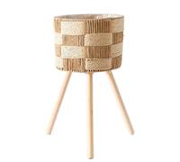 AHIOJEGX Cache Pot en Osier Support for Plantes d'intérieur, Pots de Fleurs tissés à la Main, Tabouret avec Pieds, Panier de jardinière au Sol, étagère for Jardin et extérieur(S3)