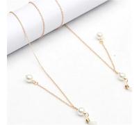 AHIOJEGX Chaine lunettes femme Chaînes Chaîne de lunettes for femmes Lunettes soleil en métal Longes Porte-cordon Sangle cou(12)