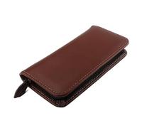 AHIOJEGX Etui Stylo Étui à Stylo Plume en Cuir synthétique, 3 Compartiments, Pochette zippée, présentoir Fait Main(Color 1)