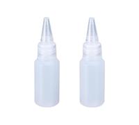AHIOJEGX Flacon sauce 2/5/10 pièces 30/60/100/120ML Bouteille À Presser for Sauce Récipient En Plastique Rechargeable Avec Capuchon for De Colle Cuisine(2pcs of 30ML)