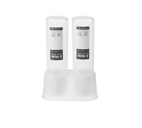 AHIOJEGX Flacon sauce Bouteille de Sauce 340ml, bouteilles à presser for condiments, Ketchup, moutarde, Sauces chaudes, distributeur miel, Cruet, Gadget cuisine(2pcs and 1pc Base)