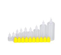 AHIOJEGX Flacon sauce Flacon compte-gouttes en plastique à presser, 10 pièces, 3ml, 5ml, 10ml, 15ml, 20ml, 30ml, 50ml, 100ml, 120ml, bouchon amovible, conteneurs de remplissage liquide(Yellow,30ml)