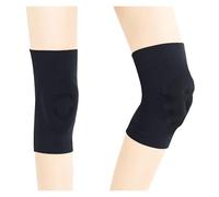 AHIOJEGX Genouillère Silicone Knee Pads Fitness Dance Skating Sports Knee Pads Basketball Pressurized Cycling Roller Non-Slip Breathable Knee Pads(Black,M 30-40cm)
