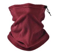 AHIOJEGX Tour de cou Couvre-chef de cyclisme chaud d'hiver, bavoir polaire, Tube cou, chauffe-oreilles, pêche, patinage, course à pied, écharpe Sport for Camping randonnée(Red)