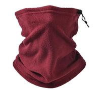 AHIOJEGX Tour de cou Couvre-chef de cyclisme chaud d'hiver, bavoir polaire, Tube cou, chauffe-oreilles, pêche, patinage, course à pied, écharpe Sport for Camping randonnée(Red)