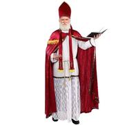 Ahititi Costume de Saint-Nicolas pour homme - Ensemble de costume de Saint Nicolas de qualité supérieure avec accessoires pour adultes - Tenue de Noël, de carnaval et de déguisement