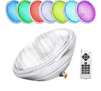 AHJ Éclairage de piscine,36W RGB Lampe de Piscine LED PAR56 Ampoule Led Piscine IP68 Lumiere Pour Piscine avec Télécommande 3500lm Angle de Faisceau 120 °, Équivalent Ampoule Halogène 300W