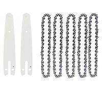 Ahjyym Guide de chaîne tronçonneuse Chaîne scie for le travail du bois 5 pièces 6 pouces avec barre rechange ,1111