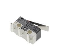 Ahjyym Lot de 10 interrupteurs fin course M-icro, bouton-poussoir momentané, 1 A, 125 V CA, 3 broches, longue poignée, levier à galet, SPDT, 12 x 6 mm,1114