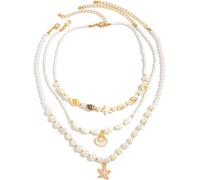 Ahjyym Pearl Necklace for women Layered Fashion Accessories Ocean Unique Gifts for,1217