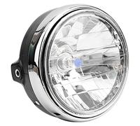 AHL 12V Phare de moto, kit de phare principal universel en métal noir Compatible avec KAWASAKI ZRX400 / ZRX1100 / ZRX1200 / ZEPHYR ZR550 / ZR750 / ZR1100 ER5 / BALIUS / W650