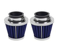 AHL 2 Stück Universal Filtre à air moto universel, 39mm Filtre en acier à double couche pour Gy6 150cc ATV Quad 4 Wheeler Go Kart Buggy Roller Moped(Blau)
