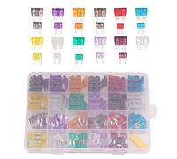 AHL 230 Kit de fusibles de voiture-110 pièces de mini + 120 pièces de fusibles de voiture standard 2A 3A 5A 7,5A 10A 15A 20A 25A 30A 35A 40A 45A avec 1 dispositif d'extraction de fusible