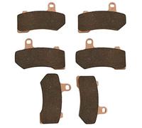 AHL 3 paires Plaquettes de frein pour Harley FLHX Street Glide 2008-2015 (Cuivre fritté)