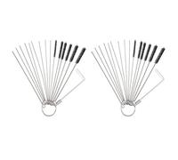 AHL Aiguilles de Nettoyage,Outil de Nettoyage de carburateur, Carbon Dirt Jet Retirez 9 Aiguilles de Nettoyage et 6 brosses pour Outils, Carburateur Carbon Jet Cleaner Set de moto(2pcs)