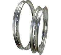 AHL Jantes moto avant/arrière 6061 cercles de jantes en aluminium aérospatial(1.60x21"/2.15x18",36 trous，Argent)