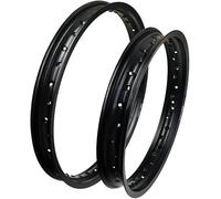 AHL Jantes moto avant/arrière 6061 cercles de jantes en aluminium aérospatial(1.85x21"/2.15x19", 36 löcher, Noir)