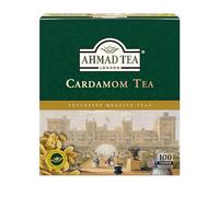 Ahmad Tea Cardamom Tea - Thé noir du Kenya à la cardamome - Sachets de thé emballés individuellement et scellés avec 2 g de thé par portion - 100 sachets de thé avec ruban