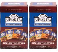 Ahmad Tea Decaffeinated Indulgent Selection | Thé décaféiné | Vanille, caramel doux, chocolat et noisette, épices à la cannelle - 20 sachets de thé (Lot de 2)