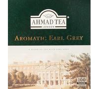 Ahmad Tea - Earl Grey Aromatic Sachet de 100 sachets de thé noir 2 g avec ruban
