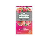Ahmad Tea Infusion à la pêche et à la framboise | Infusion Tea - 20 sachets de thé