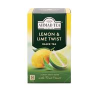 Ahmad Tea Lemon & Lime Twist Black Tea, 20-Count Boxes (Pack of 6)