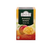 Ahmad Tea Mango Magic Thé noir au goût de mangue | 20 sachets de thé de 2 g chacun | Sachet de thé avec ruban