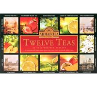 Ahmad Tea Twelve Teas - Assortiment de 12 types de thé noir et de thé vert aux saveurs différentes - 60 sachets de thé emballés individuellement, scellés avec arôme et avec ruban, 120g de thé
