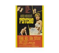 ahnld Psycho Alternative Alfred Hitchcock Poster sur toile de film d'horreur classique pour décoration de chambre à coucher, bureau, cadeau (50 x 75 cm)