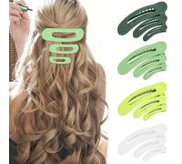 AHONEY Lot de 12 grandes pinces à cheveux plates à bec de canard pour cheveux fins et épais - 3 tailles - Accessoires de coiffure pour femmes et filles (vert)