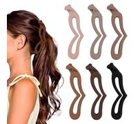 AHONEY - Lot de 6 pinces à cheveux bananes pour cheveux fins, antidérapantes, accessoires de cheveux fins pour femme (cœur)