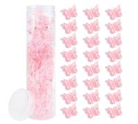 Ahoney Lot de 60 mini pinces à cheveux papillon pour cheveux avec boîte à paillettes Y2k Rose Accessoires de cheveux pour filles et femmes (rose)