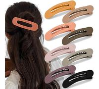 AHONEY Lot de 8 grandes pinces à cheveux à bec de canard pour femme - Pinces à cheveux épaisses et plates - Pinces à cheveux pour filles et femmes - Finition mate - Accessoires de coiffure pour femmes