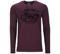 AHORN SPORTSWEAR T-shirt long grandes tailles Maroon Red Ghost Rider Noir 3XL-10XL, Marron Rouge, 9XL grande taille